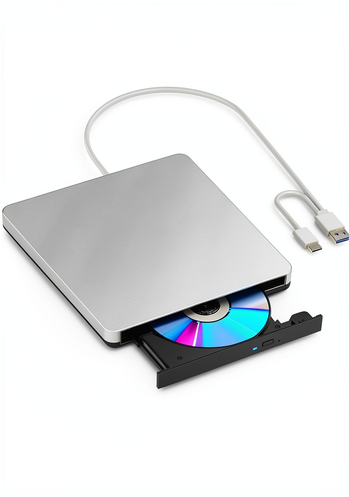 Dainty External Blu-ray Drive on a laptop
