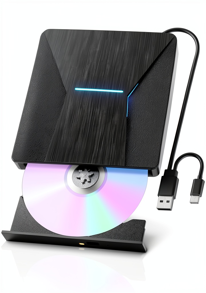 MthsTec External Blu-ray Drive with USB 3.0 and Type-C interfaces