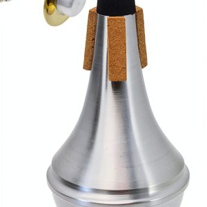 Trumpet mute AluminumPro Straight Mute Silver with Neoprene Cork-0